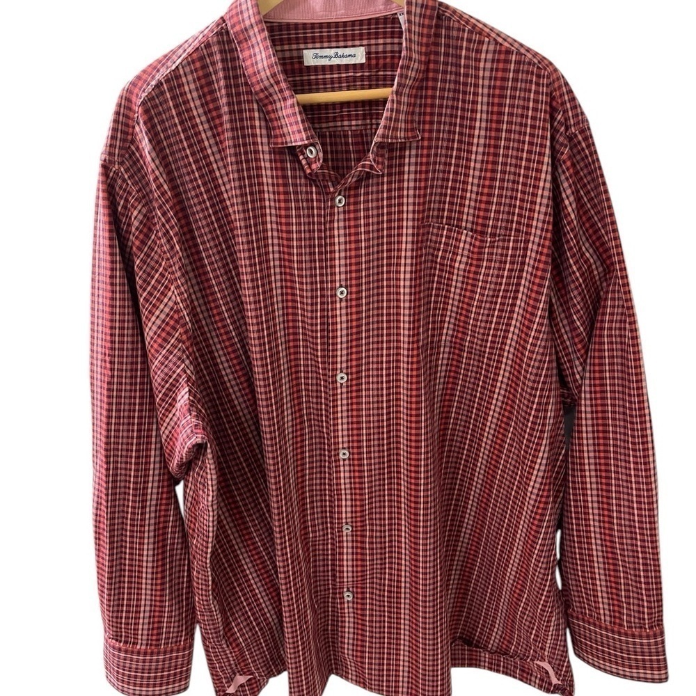 Tommy Bahama 100% Cotton Patterned Men’s 3Xl Button Down Long sleeve Men’s Shirt